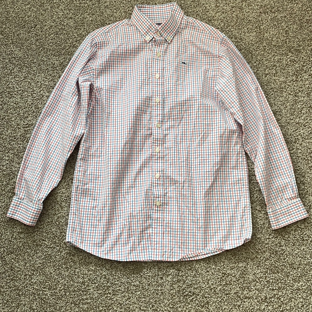 Vineyard Vines Boys 16-18 Button Down Whale Shirt